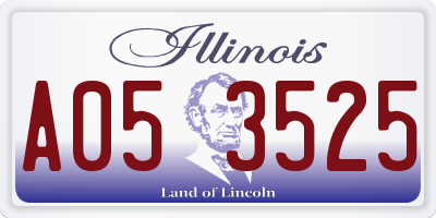 IL license plate A053525
