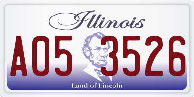 IL license plate A053526