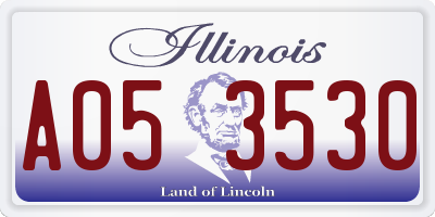 IL license plate A053530