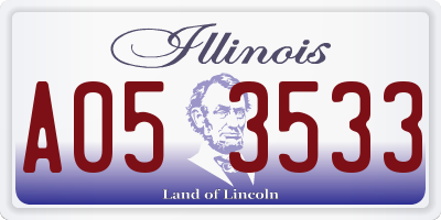 IL license plate A053533