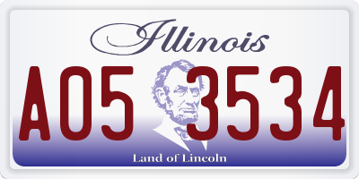 IL license plate A053534