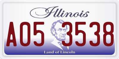 IL license plate A053538