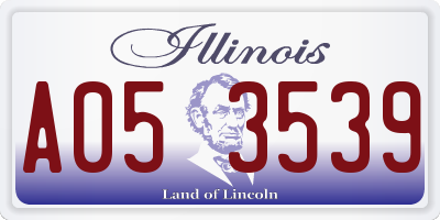 IL license plate A053539