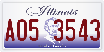 IL license plate A053543