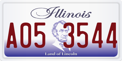 IL license plate A053544