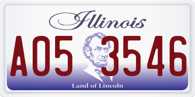 IL license plate A053546