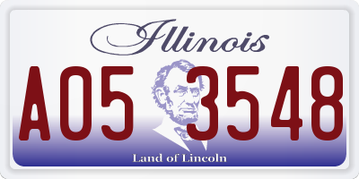 IL license plate A053548