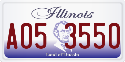 IL license plate A053550