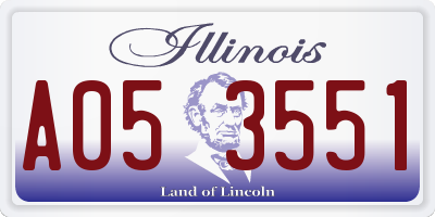 IL license plate A053551