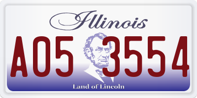 IL license plate A053554