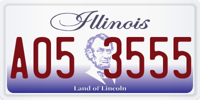 IL license plate A053555