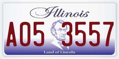 IL license plate A053557