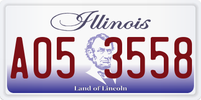 IL license plate A053558