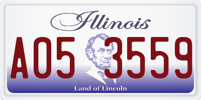 IL license plate A053559