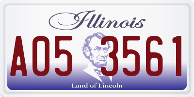 IL license plate A053561