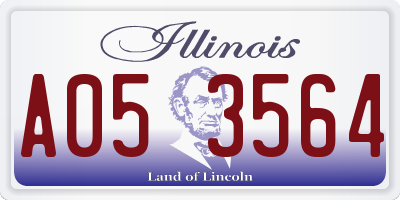 IL license plate A053564