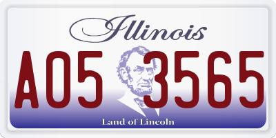 IL license plate A053565