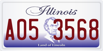 IL license plate A053568