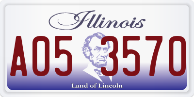 IL license plate A053570