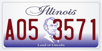 IL license plate A053571
