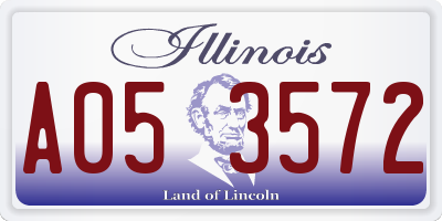 IL license plate A053572