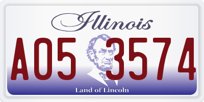 IL license plate A053574