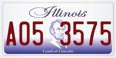 IL license plate A053575