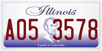 IL license plate A053578