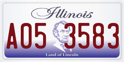 IL license plate A053583