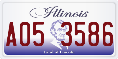 IL license plate A053586