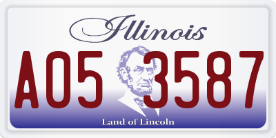 IL license plate A053587
