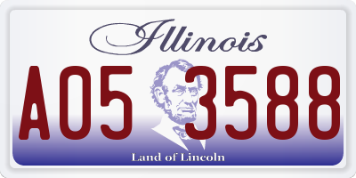 IL license plate A053588