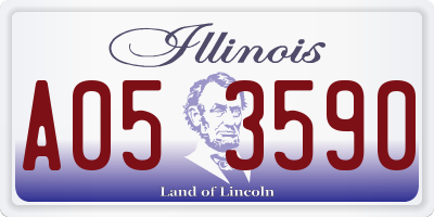 IL license plate A053590