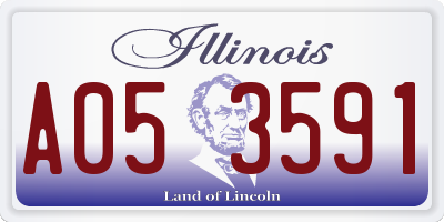 IL license plate A053591