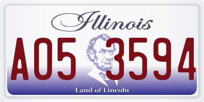 IL license plate A053594