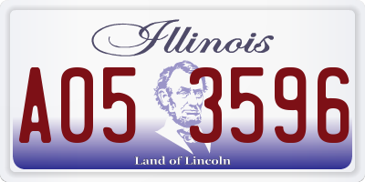 IL license plate A053596