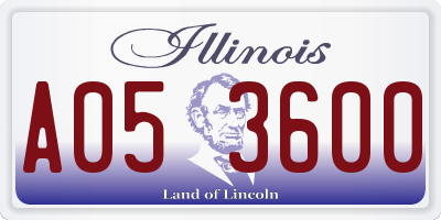 IL license plate A053600