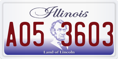 IL license plate A053603