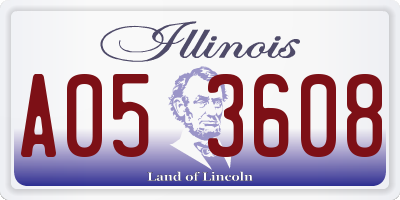 IL license plate A053608