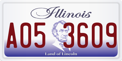 IL license plate A053609
