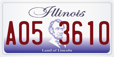 IL license plate A053610