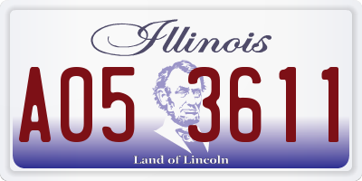 IL license plate A053611