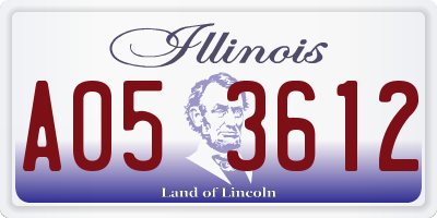 IL license plate A053612