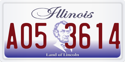 IL license plate A053614