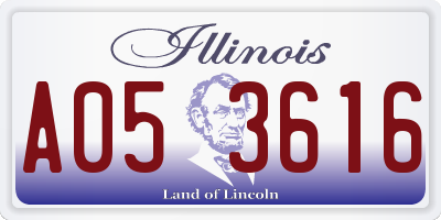 IL license plate A053616