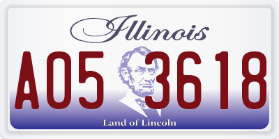 IL license plate A053618