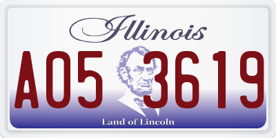 IL license plate A053619