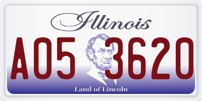 IL license plate A053620