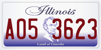 IL license plate A053623