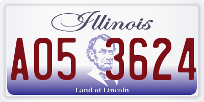 IL license plate A053624